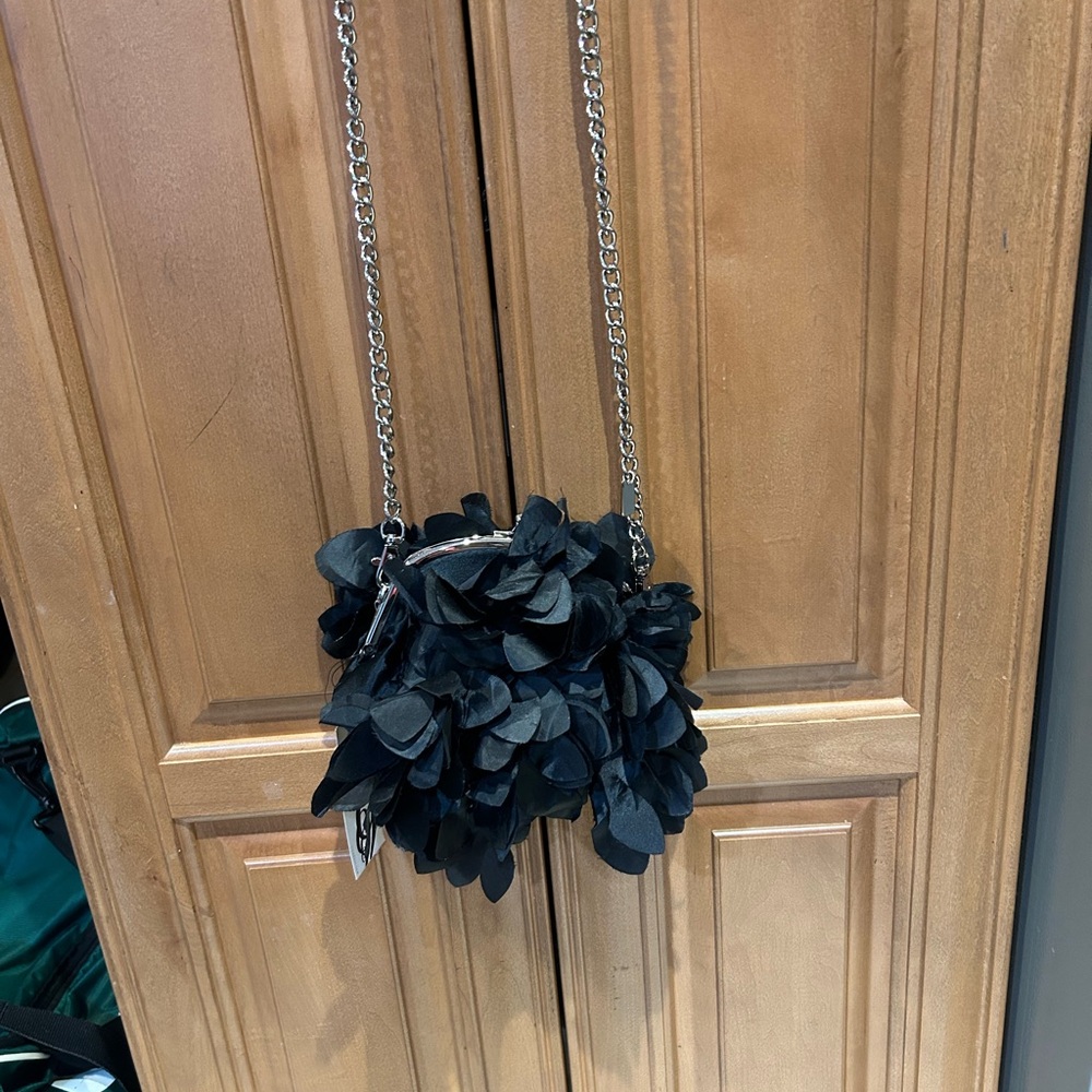 Nine West Black Floral Shoulder Bag | Chain Strap | NWT - Picture 13 of 14